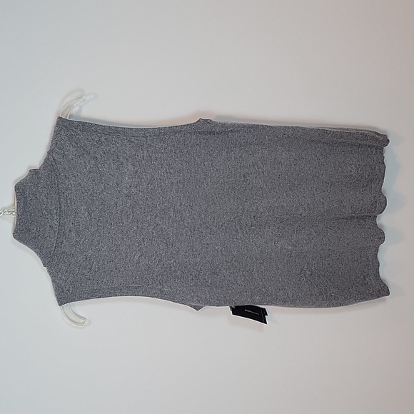 BCBGMaxAzria Ash Grey Wool Blend Sleeveless Turtleneck Women Size XL Top - Picture 3 of 7